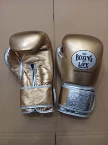 Professional No Boxing No Life Premium Cowhide Leather Customizable Lightweight Adjustable <b>Wrist</b> <b>Strap</b> Hook & Loop Boxing Gloves - Product Image 3