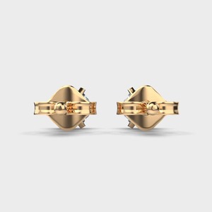 Pendientes de Diamantes Redondos de Corte Brillante Cultivados en Laboratorio con Certificación IGI, Oro Amarillo/Blanco/Rosa de 9K, Pendientes de Diamantes Solitarios - Product Image 4