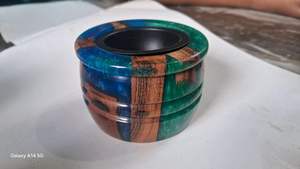 Brûleur à Bakhoor en bois et résine, brûleur à Bukhoor en bois pour cadeau de mariage, brûleur à encens électrique Bakhoor d'Inde, artisanat fait main - Product Image 4