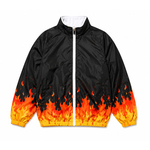 Ensemble de survêtement streetwear deux pièces pour le sport et la course, comprenant une veste coupe-vent réfléchissante en nylon et un pantalon de jogging - Product Image 5