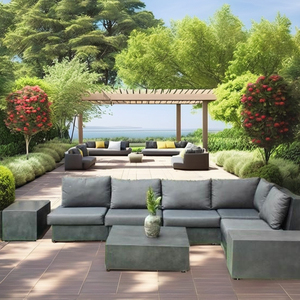 Moderno Conjunto de Sofá Esquinero en Forma de L Color Gris para Sala de Estar - Product Image 1