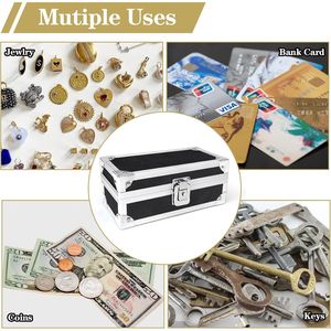 Aluminium Alloy <b>Lockable</b> Cash <b>Box</b> with Single-Row Currency Tray for Everyday Cash Organization and Collection Storage - Product Image 5