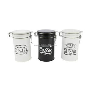 Exclusive Quality Canister Set Tea Coffee Sugar <b>Storage</b> Canisters <b>Kitchen</b> <b>Containers</b> Set Stainless Steel Pots With Enamel/Print - Product Image 5