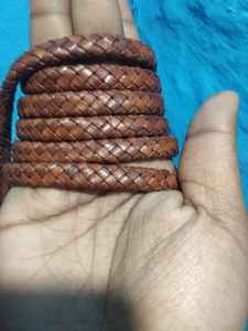 Cuerdas Trenzadas de Cuero Genuino Hechas a Mano de 5mm, Cuerda Tejida con Acabado Encerado Ecológico, Suministros para Fabricación de Joyería DIY, para Bolsos, Zapatos y Manualidades - Product Image 2