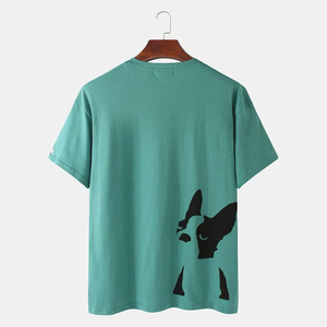 Camiseta de Cuello Redondo 100% Algodón, Lisa, Informal, Deportiva, Tejido de Punto, Logotipo Personalizado en la Parte Delantera, Transpirable, de Secado Rápido - Product Image 2