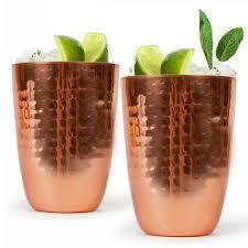 Luxury <b>Table</b> <b>Copper</b> Glass Tumbler Dining Use Ayurvedic Drinking Water Cup Bulk Export Supplier India - Product Image 2