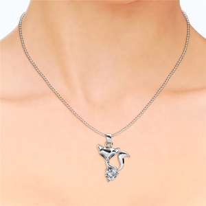 सुंदर लोमड़ी पशु आकर्षण पेलेंट डेसिनी को स्वारवोव्स्की क्रिस्टल सिल्वर 925 नेकलेस से अलंकृत किया गया - Product Image 6