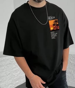Camiseta de Hombre de Alta Calidad, 100% Poliéster, Ecológica, Lavada al Ácido, Corte Regular, Diseño Personalizado con Impresión Frontal - Product Image 1