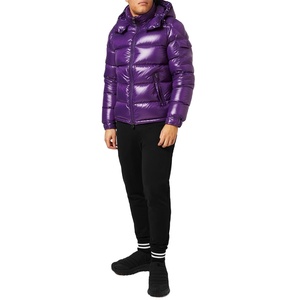 Chaqueta de plumón acolchada morada para hombre Chaqueta de plumón de invierno con logotipo personalizado de invierno 2026 - Product Image 1