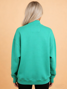 Hot Trending Blank <b>Women</b> Mock Neck Pullover High Elastic Comfort Casual <b>Tops</b> Customized Logo Printing - Product Image 2
