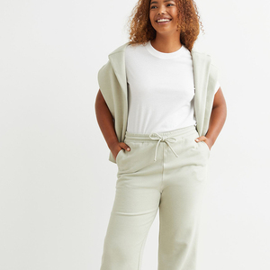 DYNAMO GEARS Pantalones de Mujer de Corte Bootcut, Cintura Alta, con Cordón Ajustable, Estampado Animal, Corte Regular, Poliéster Ecológico, Otoño Invierno - Product Image 1
