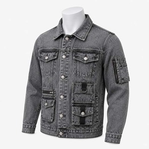 Chaquetas de Mezclilla para Hombre, Estilo Casual de Primavera, con Logotipo Personalizado Bordado, Tejido de Alta Calidad, Nuevo Modelo OEM - Product Image 4