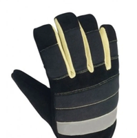 Sicherheits-Feuerwehrhandschuhe mit Hoher Sichtbarkeit aus Echtem Leder, Feuerfeste Schutzhandschuhe für Feuerwehrleute, Schnelltrocknende Schweißerkleidung OEM