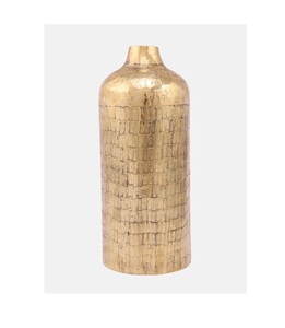 Handmade Brass Tabletop Vase Modern Textured <b>Gold</b> Finish Decorative Centerpiece for <b>Console</b> <b>Tables</b> and Mantels - Product Image 3