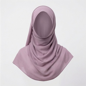 Women Solid Color Chiffon Hijab Breathable Daily Wear Islamic Scarf Shawl - Product Image 1
