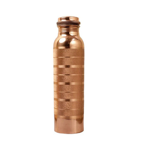 ขวดน้ำทองแดง ดีไซน์ตอกลายด้วยมือ พกพาสะดวก สไตล์ทันสมัย พร้อมฝาปิด - Product Image 4