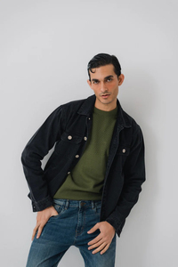 Men's High Quality Reversible Wool <b>Denim</b> <b>Jacket</b> <b>Custom</b> Wholesale Long Outdoor Jean <b>Jacket</b> Waterproof Factory Manufacturing - Product Image 6