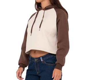 LOGOTIPO PERSONALIZADO BABY HOODIE Y2K CROP GIRLS CROP BLANK MUJER REGLAN MANGAS BÉISBOL Conjuntos de mujer, conjunto de 2 piezas mujer 2026 HI - Product Image 2