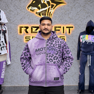 Sweat à capuche unisexe personnalisé avec fermeture éclair, motif graphique vieilli, en polaire, coupe oversize, style streetwear, avec étiquette personnalisée, vente en gros, fabricants de designs de vêtements OEM - Product Image 1