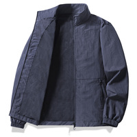 Veste Homme Printemps-Automne Style Rétro Col Montant Broderie Logo Personnalisé OEM Prix Usine Chine Bangladesh