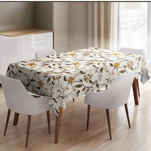 Décoration : 1 nappe en coton brodé de qualité supérieure – Tissu doux de couleur unie pour mariage, fête - Product Image 2