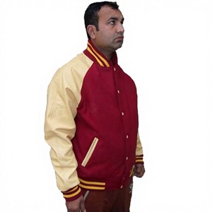 Blouson universitaire réversible en laine de baseball personnalisé, style Letterman, respirant, avec logo brodé fini, qualité supérieure - Product Image 1