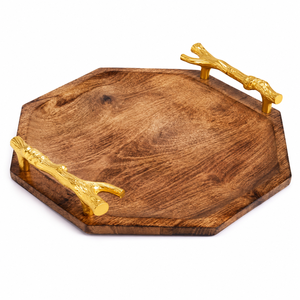 Bandeja para Servir Té, Bandeja de Madera Apilable con Asa, Estilo de Madera Personalizado, Piezas de Hotel, Color, Característica Ecológica, por Quality Handicrafts - Product Image 1