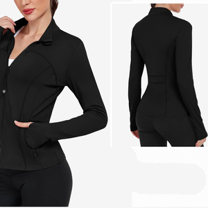 <b>Yoga</b> <b>Jacket</b> For Women's Autumn And Winter Breathable Loose Fit Stand Collar Zipper Top Warm Outdoor Women's Zipper <b>Yoga</b> <b>Jackets</b> - Product Image 4