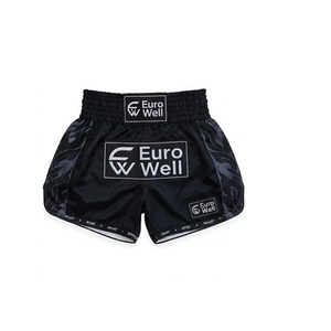High Quality Customized Logo Embroidery Muay Thai Shorts Retro Hybrid Training <b>Trunks</b> Bulk Muay Thai Shorts - Product Image 4