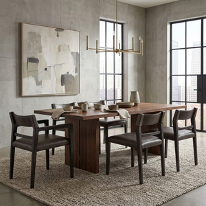 Silla de Comedor Moderna y Duradera de Lujo al por Mayor, Diseño Tapizado en Madera Maciza y Cuero - Product Image 6