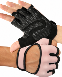 Gants d'entraînement respirants à demi-doigts, design dos ouvert, paume en microfibre rembourrée, pour la gym, le fitness, le cyclisme, la musculation, OEM - Product Image 2