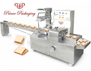 Automatic Horizontal for & Sealing Machine for Toast Sliced Bread Cake | <b>Pillow</b> Bag Film Packaging with PLC Servo Control - Product Image 2