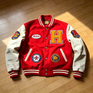 Custom Men Winter Streetwear Varsity Jacket Premium Embroidered Letterman Oem Odm Personalized 100% Wool Worsted Front Logo - Product Image 2