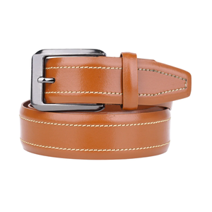 Ceinture en cuir véritable pour homme avec boucle mate simple, style élégant, usage quotidien, ajustement parfait pour les occasions décontractées - Product Image 3