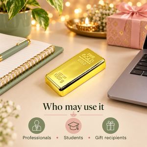 Prensapapeles Rectangular de Latón de 4 Pulgadas con Logotipo Personalizado en Relieve, Tallado y Pulido, Adorno de Escritorio de Lujo para Oficina y Hogar - Product Image 2