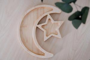 Bandeja Decorativa de Madera con Forma de Luna Creciente y Estrella, Perfecta para Receber Invitados, Presentación Festiva para Ramadán y Eid - Product Image 5
