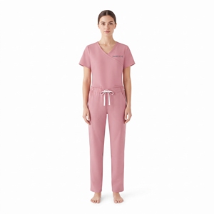 Women Nursing <b>Scrub</b> Set Two Piece Medical Uniform Healthcare Workwear Hospital Nurse <b>Scrubs</b> <b>Top</b> and Pants - Product Image 5