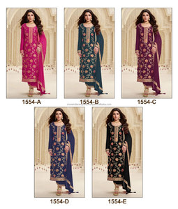 Listo para enviar Pure Banglory Jacquard Salwar Suit con borde de encaje de cuatro lados Dupatta Set TV Serial Actors Style Material viscosa - Product Image 6