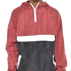 Custom Design High Street Men's Waterproof Outdoor Cycling <b>Running</b> Nylon Windbreaker Rain Jacket Plus Size Fur Decoration - Product Image 1