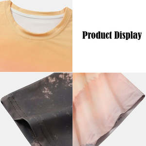 Camisetas de Cuello Redondo con Estampado por Sublimación para Hombre, Estilo Moderno, Tallas Grandes, con Diseño de Logotipo Personalizado, 100% Algodón, Moda Urbana - Product Image 3