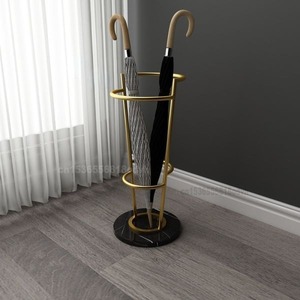 Porte-parapluies moderne en métal artisanal avec capacité double face, support autoportant en métal thermolaqué, décoration d'intérieur - Product Image 6