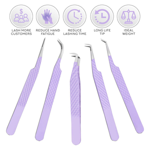 Pinces à cils en acier inoxydable écologiques de qualité supérieure pour les extensions de cils - Product Image 4