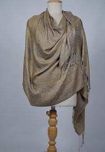 Chal de Diseño para Mujer, de Cachemira, Seda y Modal, Estilo Jamawar, Suave, Ligero, Tejido Premium, Ultra Suave y Elegante, para Fiestas - Product Image 2