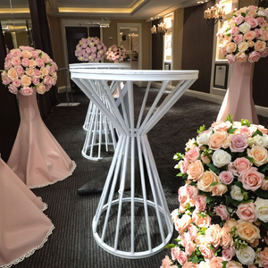 Mesa de pastel de metal blanco para bodas, soporte de flores, Bar de celebración, mesa de comedor, producto de alta calidad a buen precio - Product Image 1