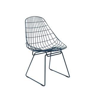 Modern <b>Black</b> Metal Wire <b>Chair</b> Ergonomic Cantilever Frame Leisure Dining Seat Outdoor Villas Apartment Furniture - Product Image 3