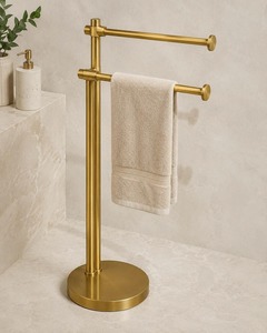 <b>Modern</b> Industrial <b>Black</b> Towel Holder <b>Bathroom</b> Wall Rack Multi Bar Hotel <b>Bathroom</b> <b>Accessory</b> Wall Mounted <b>Black</b> Metal Towel Rack - Product Image 6