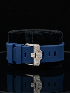 Reloj de pulsera analógico de cuarzo de acero inoxidable de lujo para hombre, caja octogonal, esfera azul, fase lunar, fecha - Product Image 4