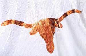 <b>Men's</b> White O-Neck T-Shirt With Sequin Bull Print Half Sleeve Casual Loose Fit Woven Polyester <b>Animal</b> Pattern Front Logo - Product Image 4