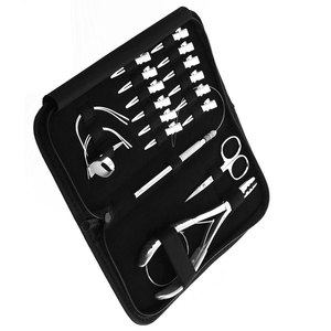 Professional Hair Extension Plier Kit Micro Ring <b>Beads</b> Loop <b>Needle</b> Pulling Hook Tool Hair Extension Installation Removal Kit - Product Image 2