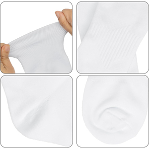 Chaussettes de sport en coton pour hommes, service OEM, couleur blanche automne, respirantes, antidérapantes, pour adultes, toutes saisons - Product Image 4